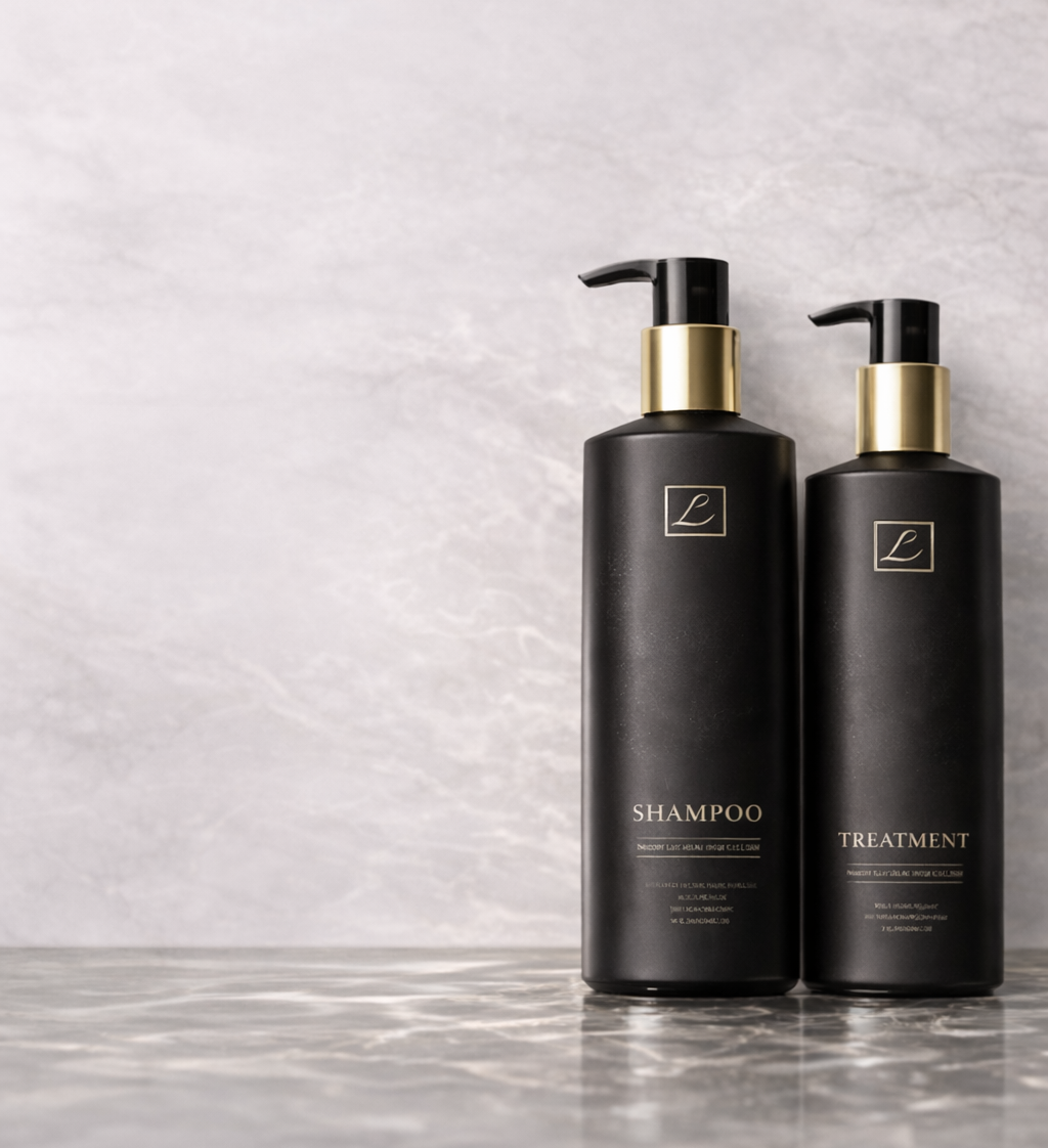 シャンプーとトリートメントのボトル画像